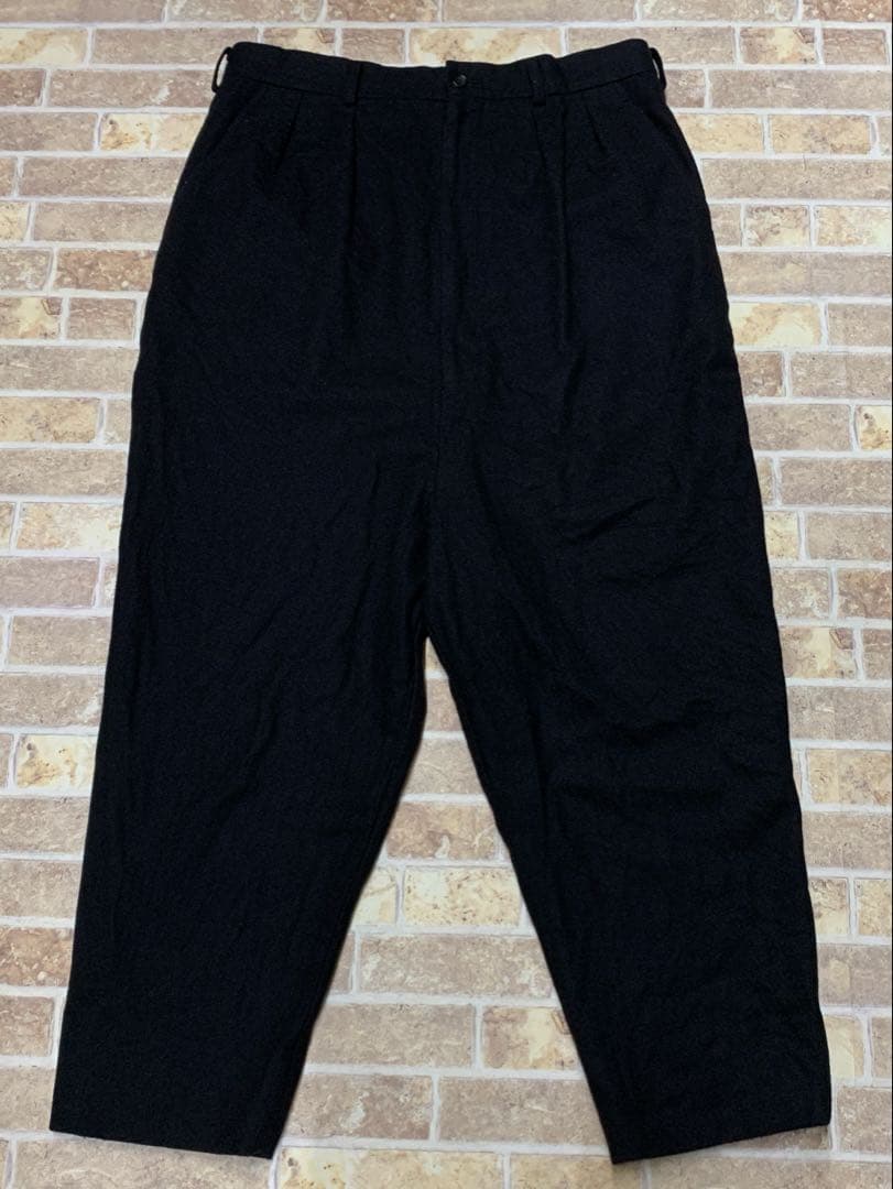 コムデギャルソン オム 19AW ウール フラノ2タック サルエル パンツ