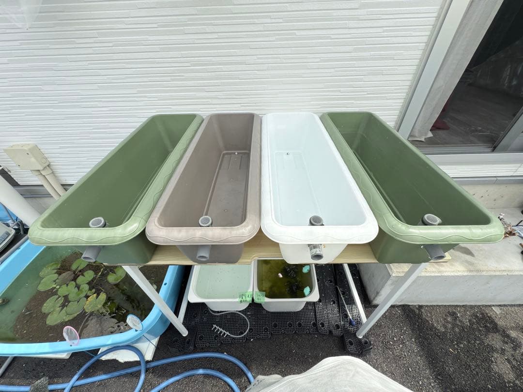 ★お得プランター5個セット★オーバーフローメダカ飼育容器 NVボックス プラ舟