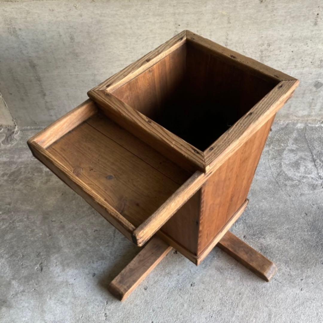 古い木製スタンド ホルダー ラック 収納 傘立て 棚 台 大型 和風 レトロ