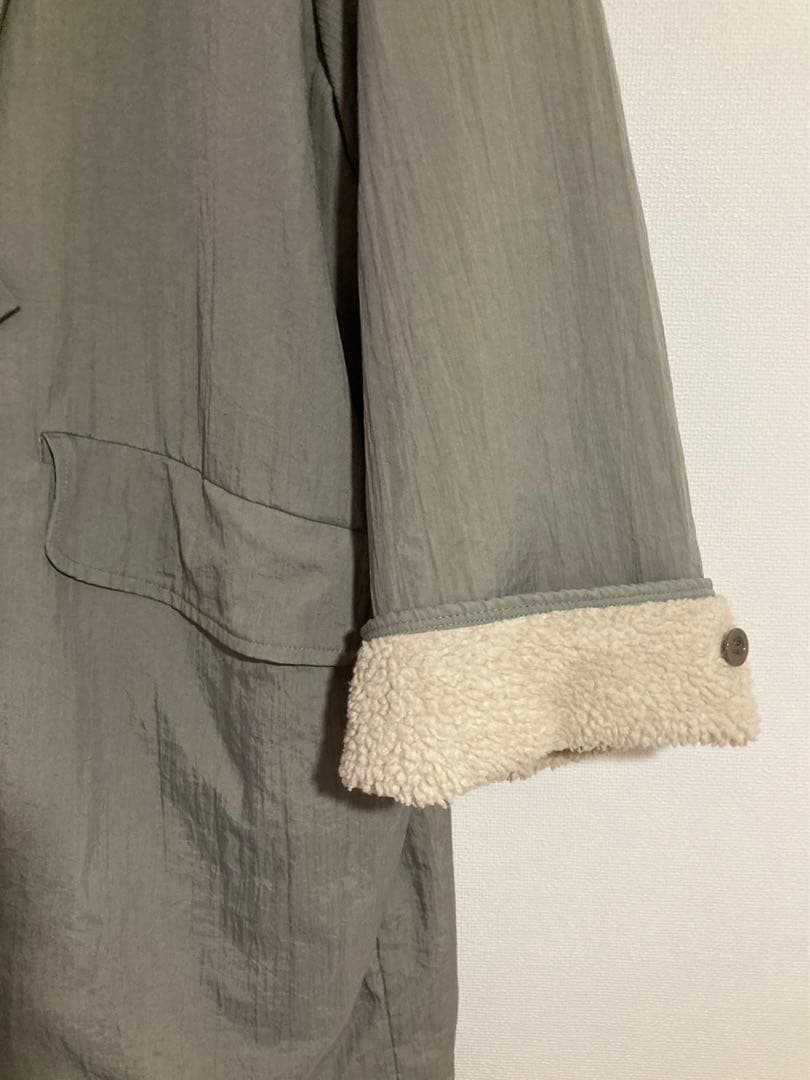 ATELIER BETON アトリエ　ベトン　ノーカラー　コート　グレー