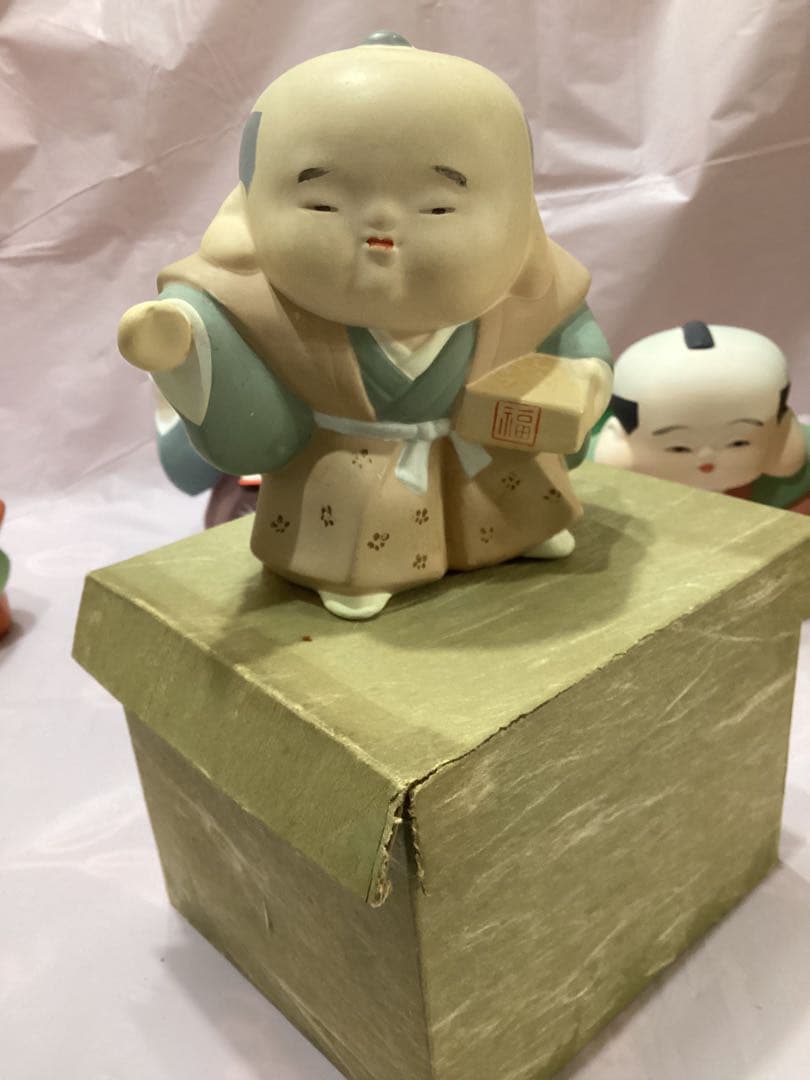 福助人形　ノベルティ　非売品　縁起物　干支　伝統工芸品　陶器製日本人形 7体