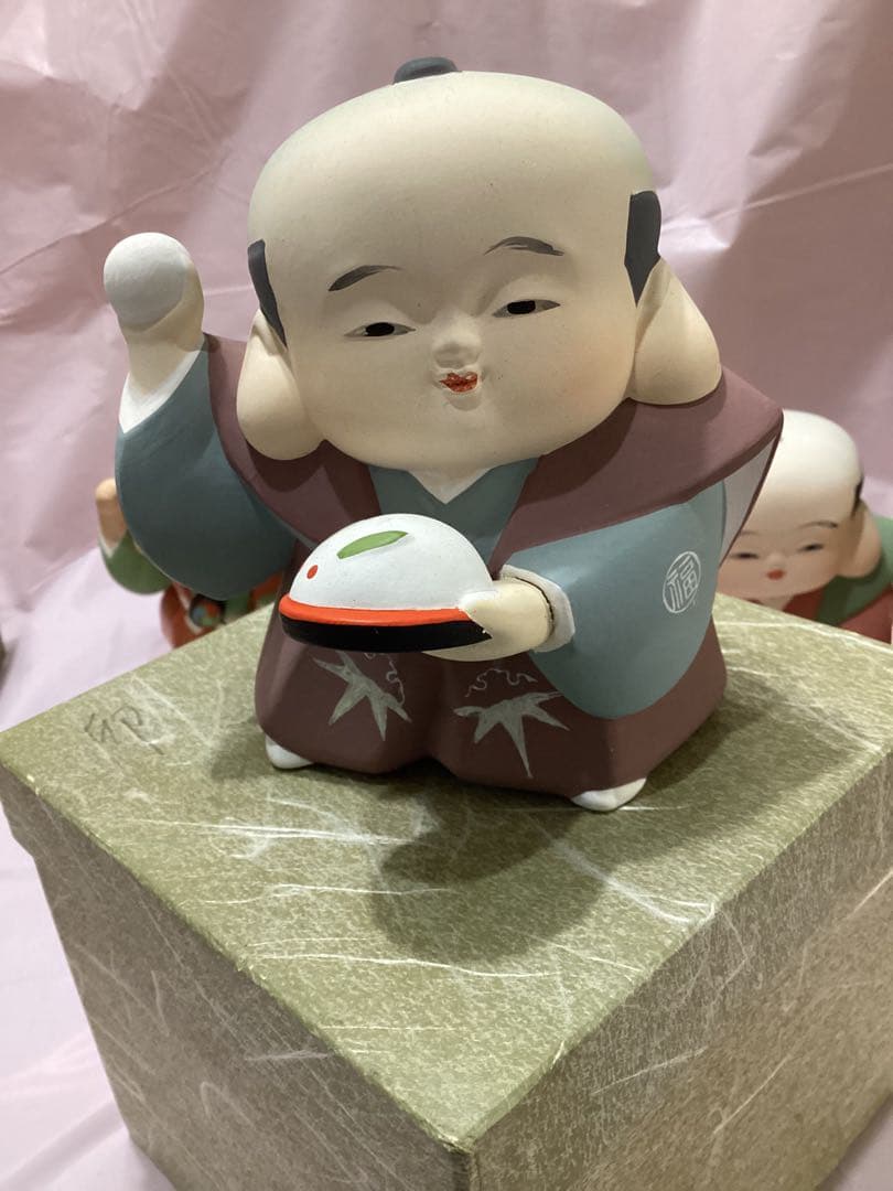 福助人形　ノベルティ　非売品　縁起物　干支　伝統工芸品　陶器製日本人形 7体