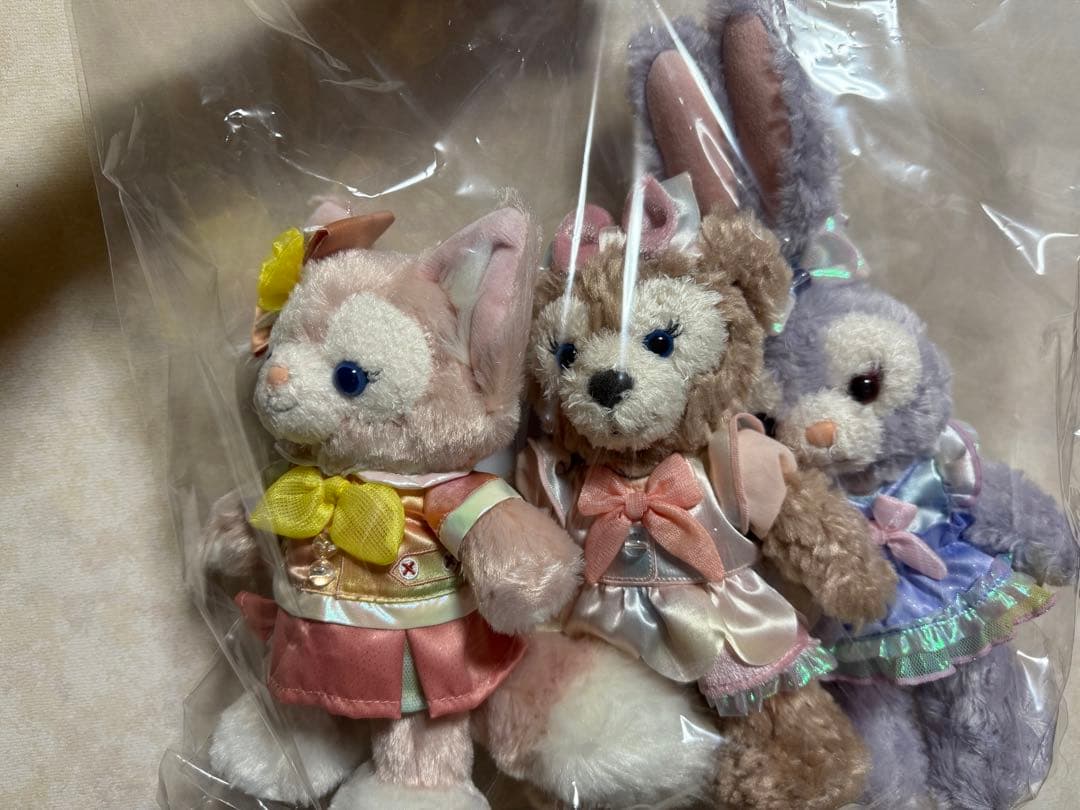 ダッフィー＆フレンズ 20周年：カラフルハピネス ポージープラッシー6体セット