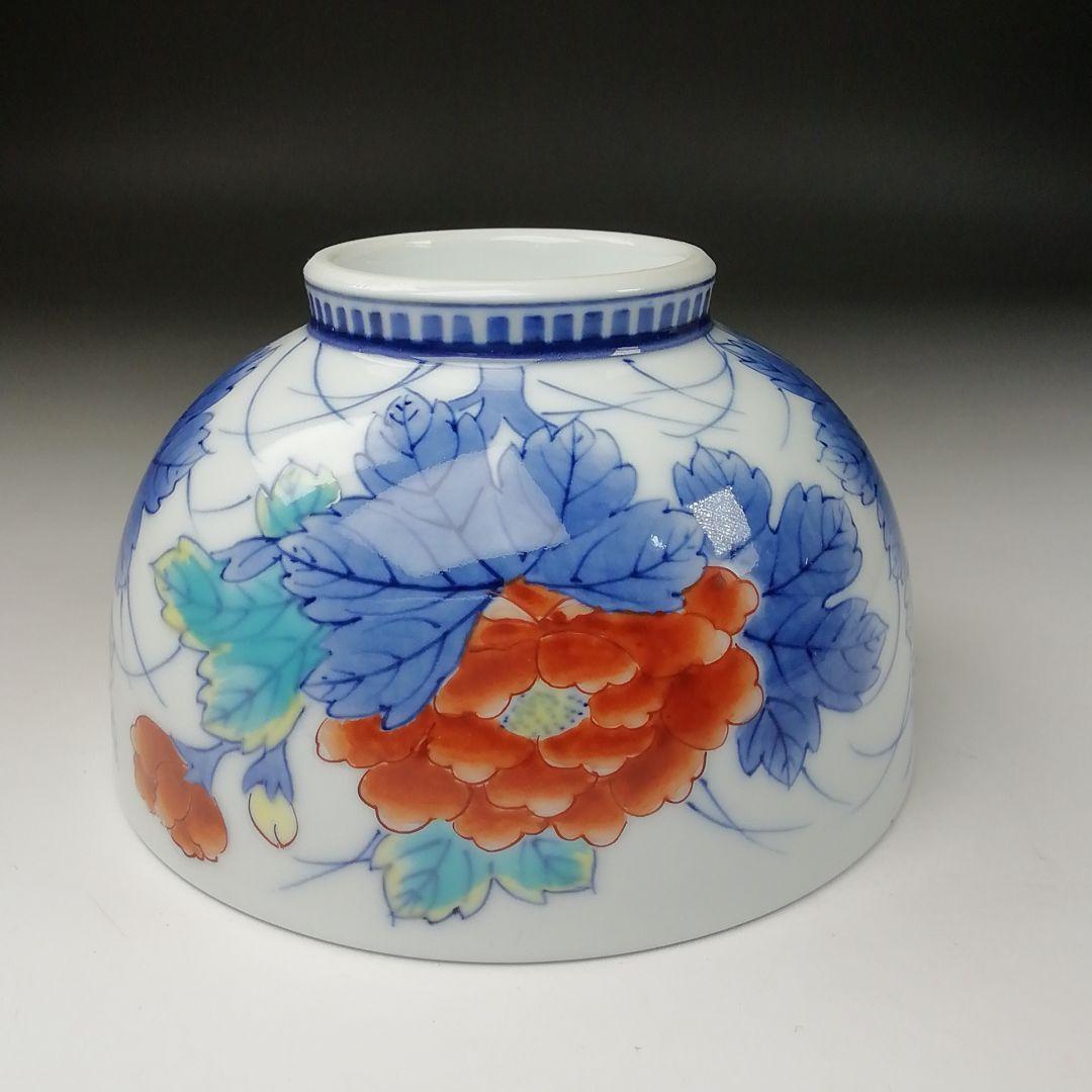 Ｔ１１７　茶碗　『色鍋島焼』『忠山作』　共箱　抹茶碗　茶道具