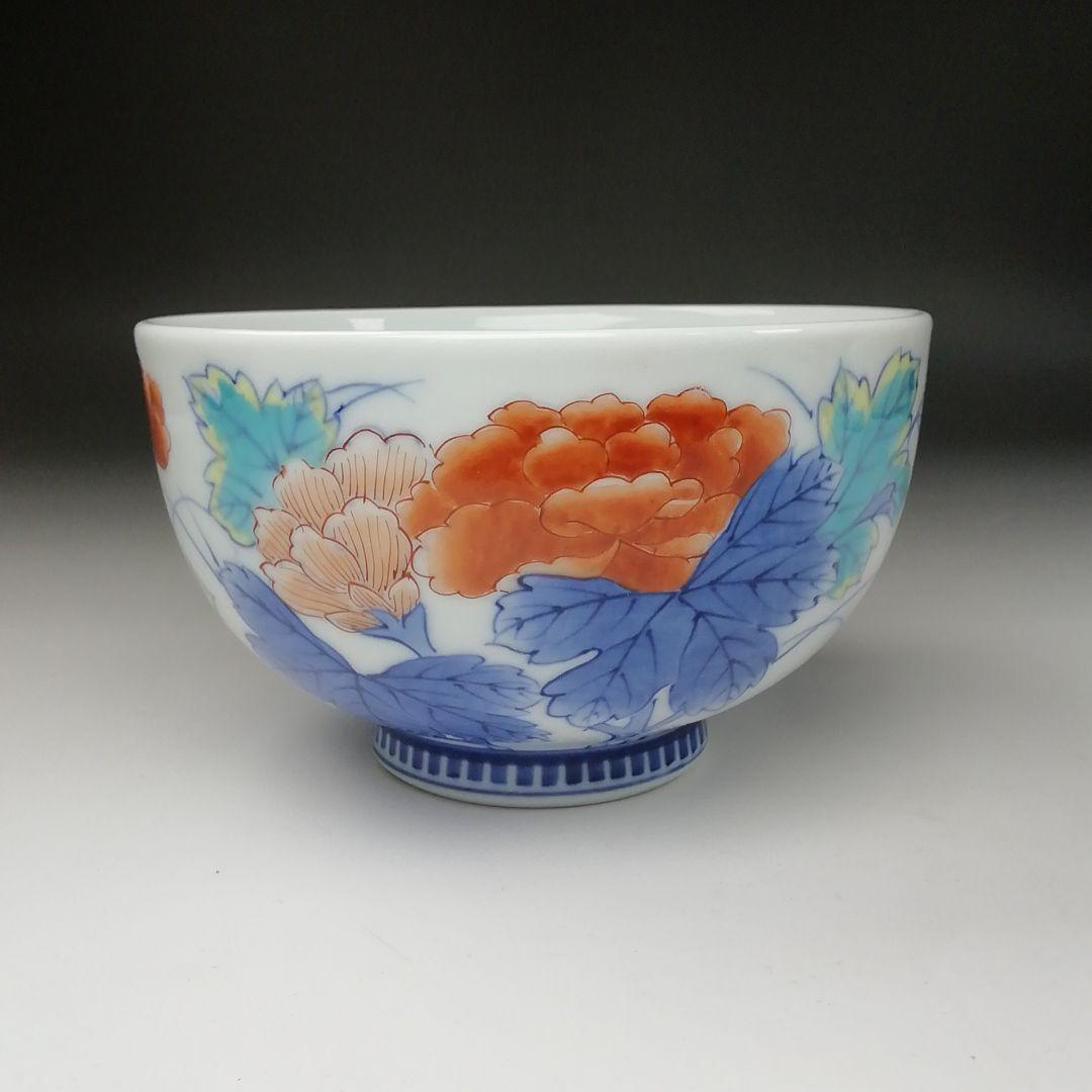 Ｔ１１７　茶碗　『色鍋島焼』『忠山作』　共箱　抹茶碗　茶道具