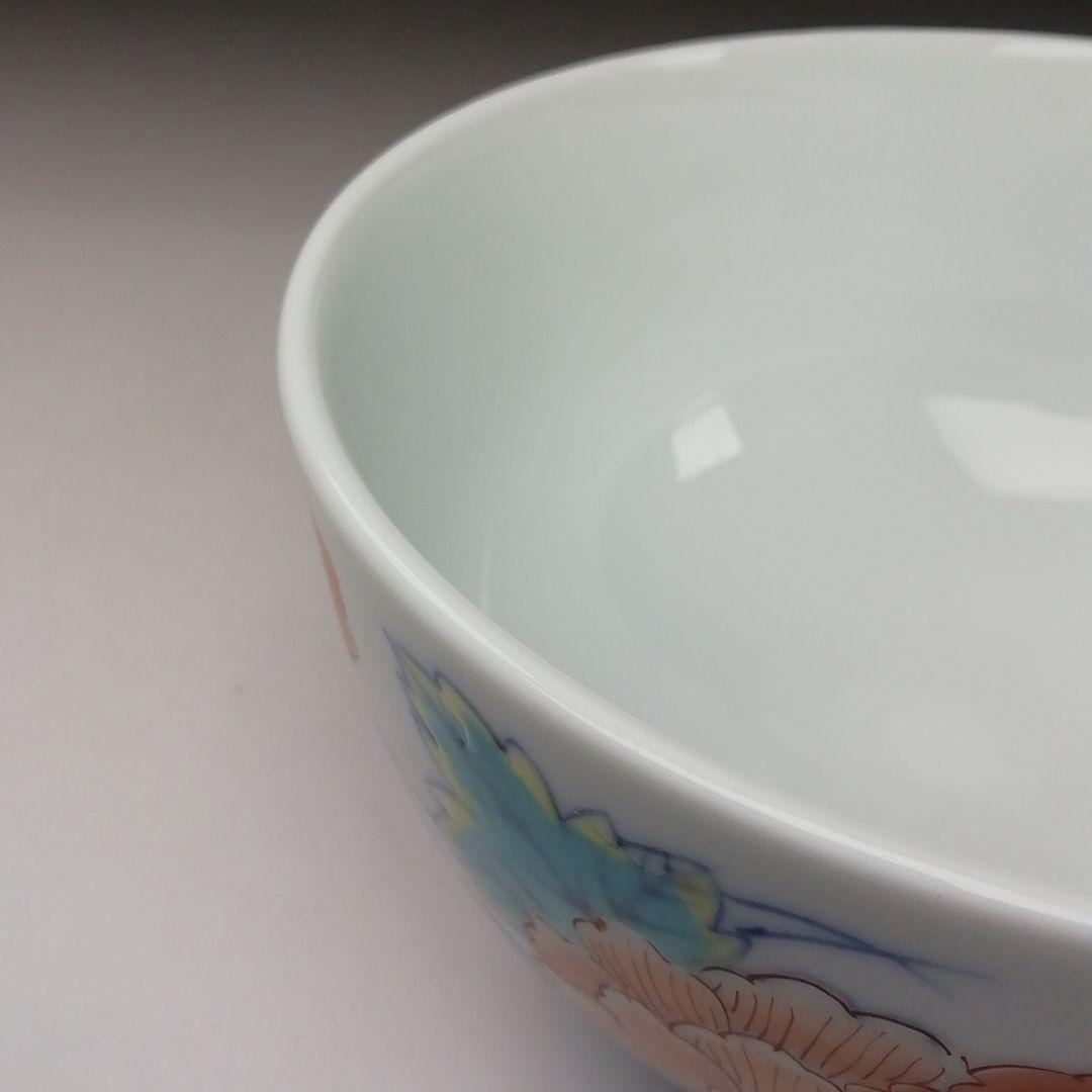 Ｔ１１７　茶碗　『色鍋島焼』『忠山作』　共箱　抹茶碗　茶道具