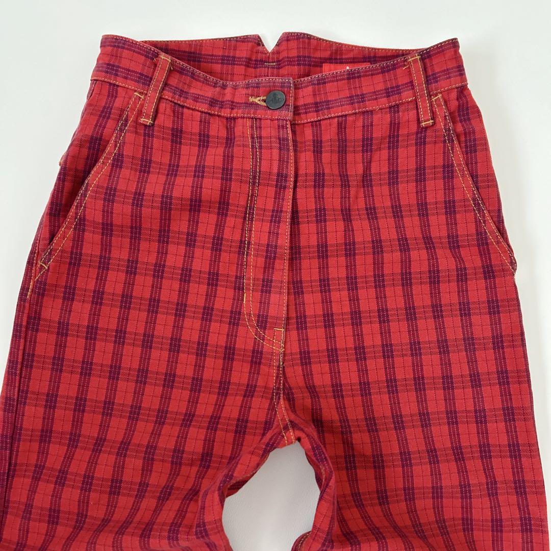 ヴィヴィアンウエストウッド　ビッグタックトラウザー　チェック　オーヴ　パンツ