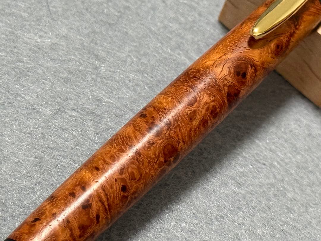 ボナンペン 真鍮金具 花梨瘤 シャーペン 栞[野原工芸 工房楔 こぶた工房]