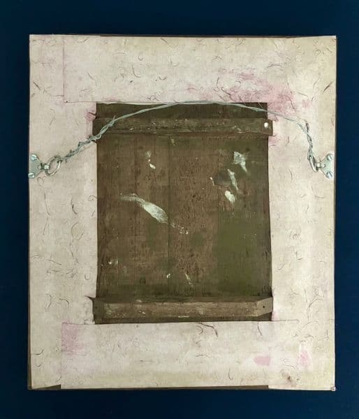 クリシュナ／ヒンドゥー教：油彩 金彩 クリスタル装飾 額装