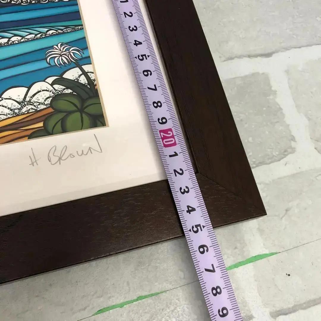 M3858 ヘザーブラウン 絵画 額縁付き 2点セット