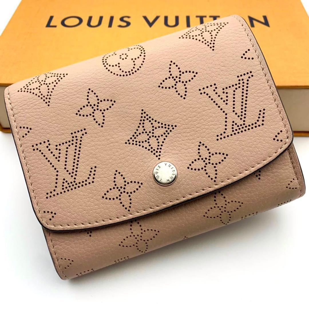 鑑定済み ルイヴィトン ポルトフォイユ イリス コンパクト 財布 小型 ピンク