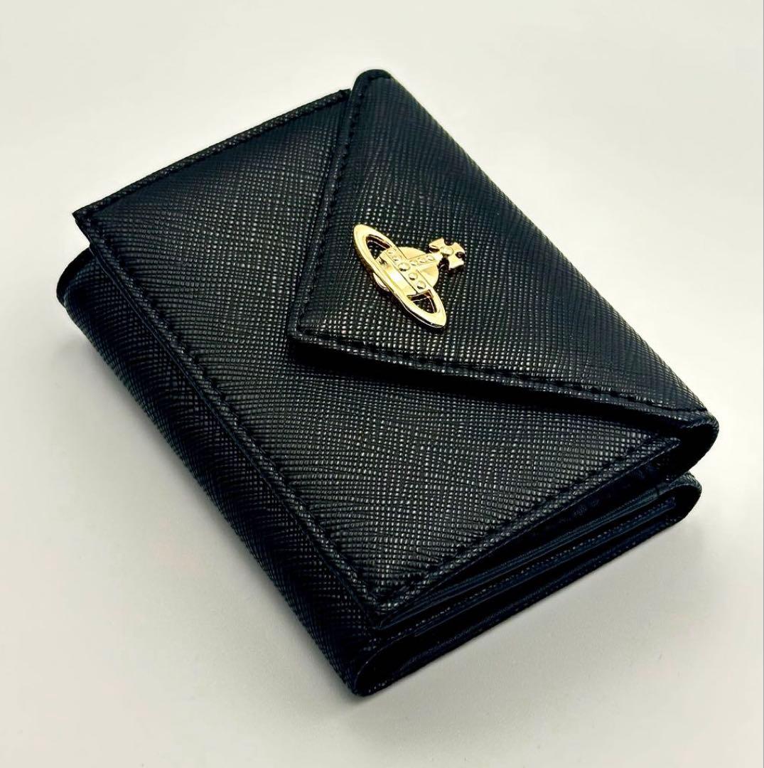 【新品★希少】Vivienne Westwood 三つ折り財布 黒 ブラック