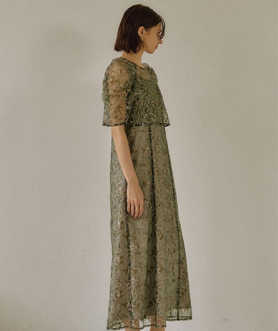 Dorry Doll レースレイヤードドレス　グリーン