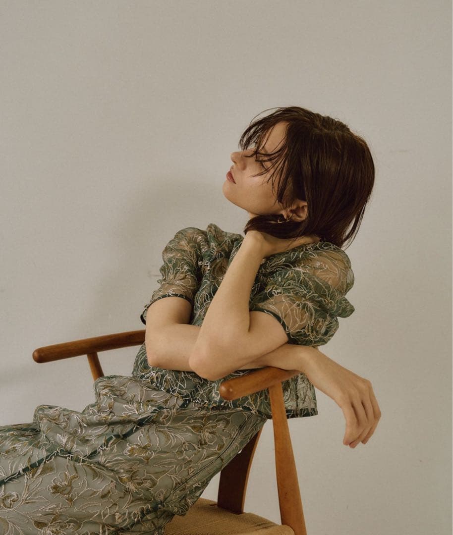 Dorry Doll レースレイヤードドレス　グリーン