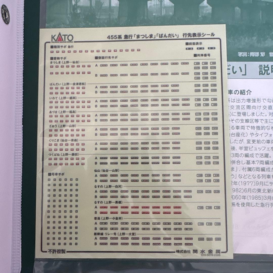 【新品】KATO 10-1633 455系 急行「ばんだい」 6両セット ②