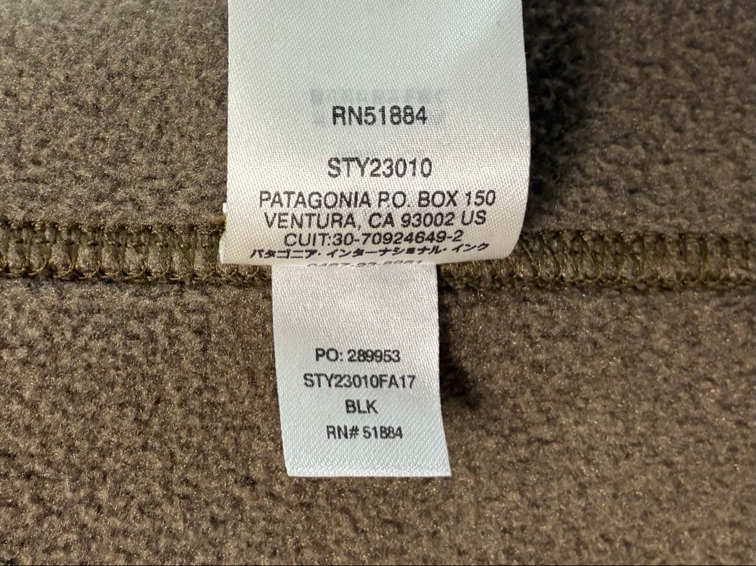 Patagonia シンチラ フリース ベスト オリーブ パタゴニアFA17