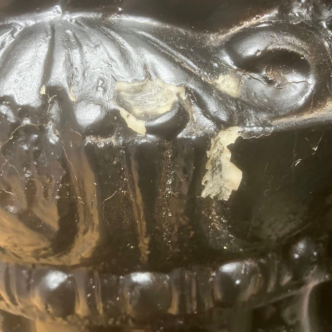 古代イオニア式 ガラス天板テーブル 特徴的な柱デザイン ロココ調　アンティーク