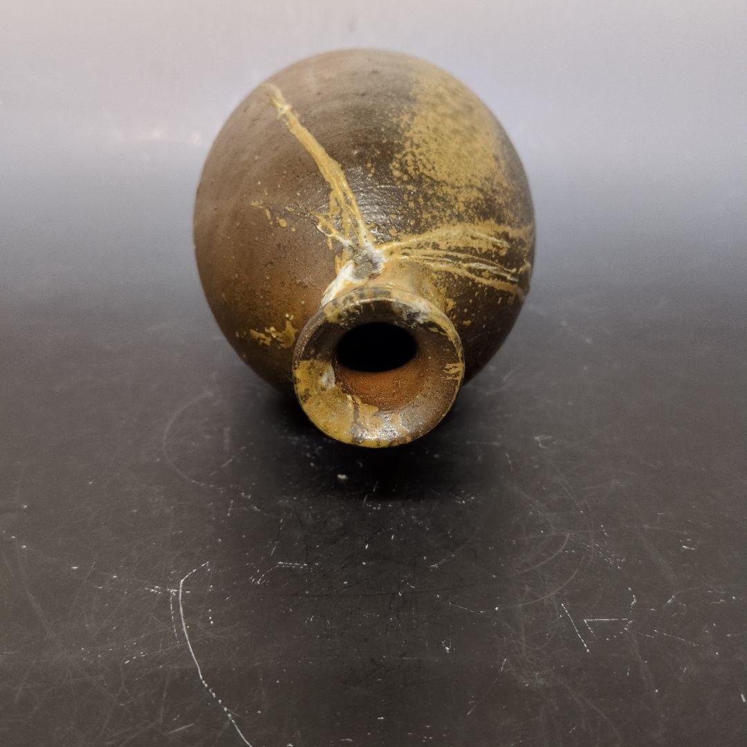 人間国宝 伊勢崎淳 作 備前徳利花入 合箱