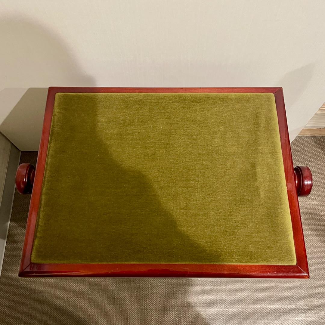 【手渡し限定】ディスカチャーチ ピアノ椅子 高低自在椅子 緑 茶 イタリア製