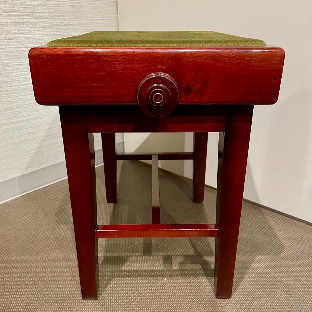 【手渡し限定】ディスカチャーチ ピアノ椅子 高低自在椅子 緑 茶 イタリア製