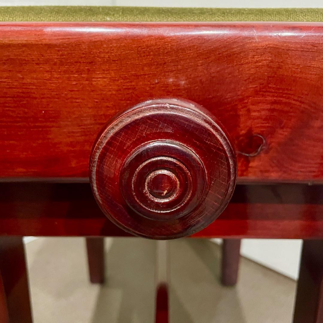 【手渡し限定】ディスカチャーチ ピアノ椅子 高低自在椅子 緑 茶 イタリア製