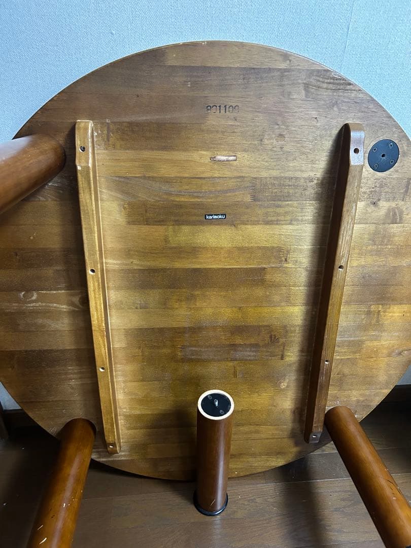 karimoku 木製 円形座卓 直径約100cm