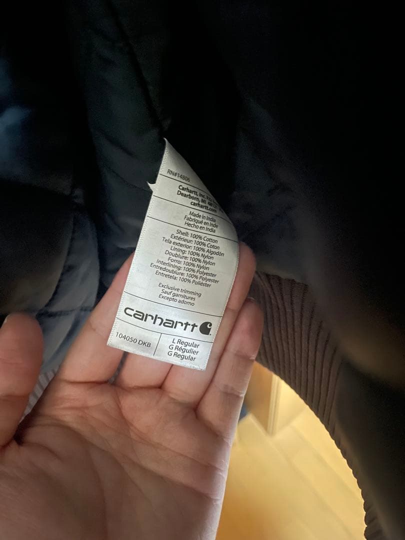 Carhartt J130-M キルティングライナーダックフードジャケット L