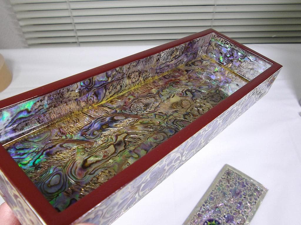 張泰福作 韓国螺鈿細工　筆箱　宝石箱　小物入れ