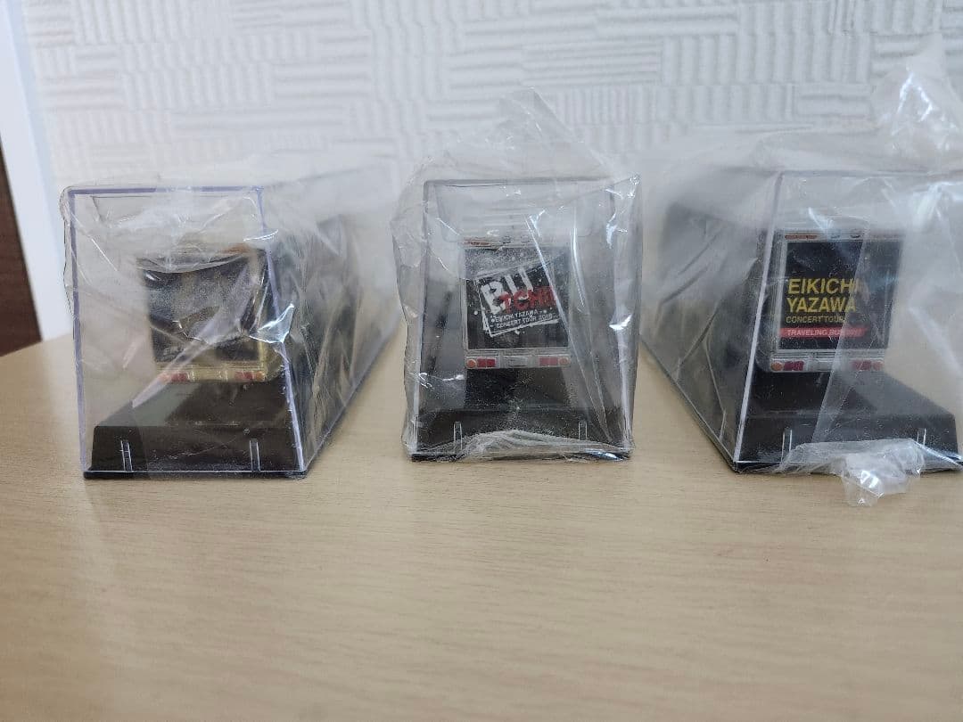 矢沢永吉トランポ3台セット、紙コースター、札、オリジナル永吉マグネット