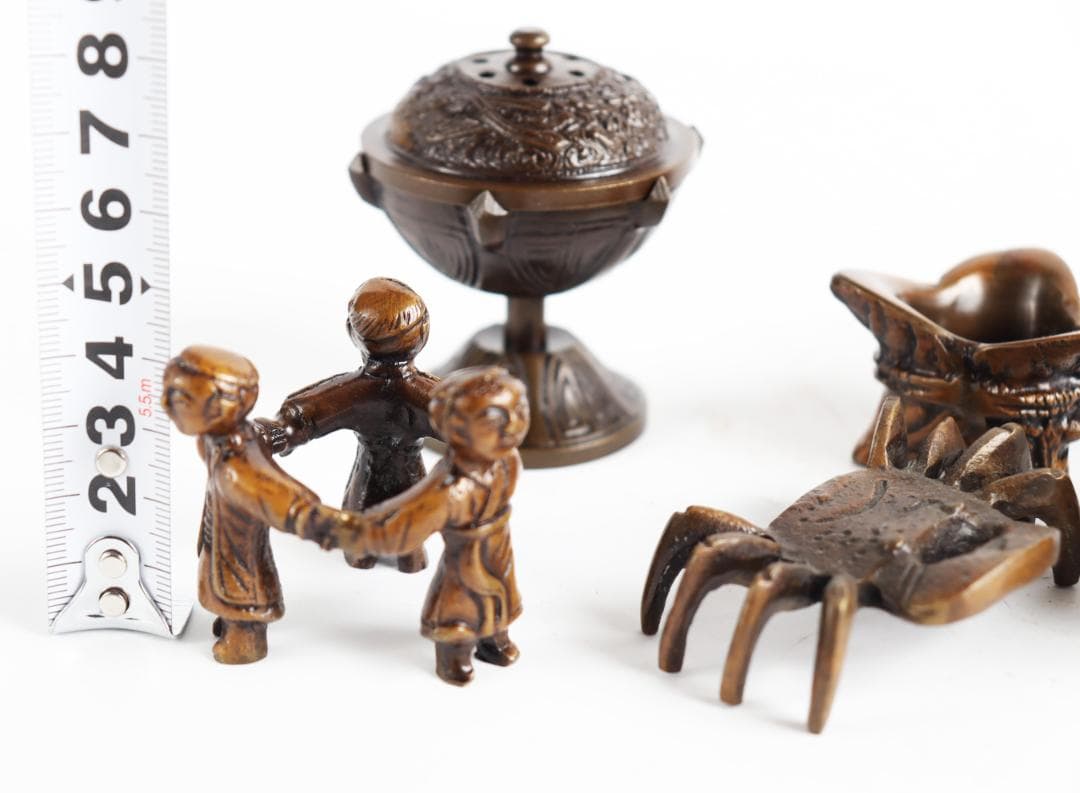 大野芳光 七種 蓋置 共箱 金属工芸工芸品唐銅