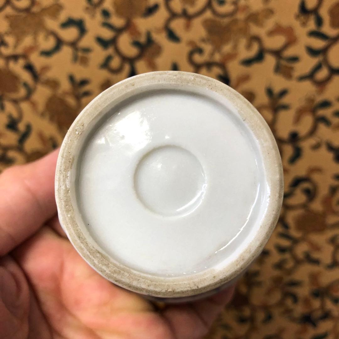 古伊万里　全面暦紋　江戸後期　染付　骨董品　大猪口　猪口　鉢　覗き