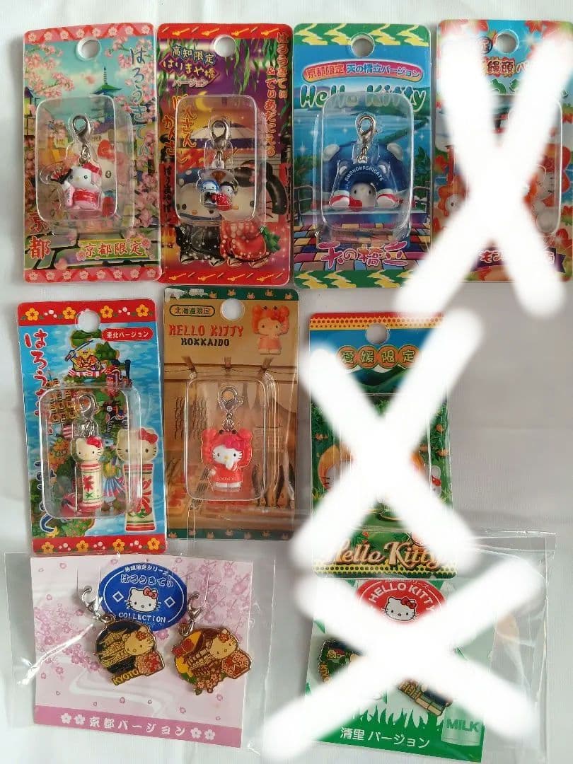 ハローキティ ご当地ストラップ等46点まとめ売り