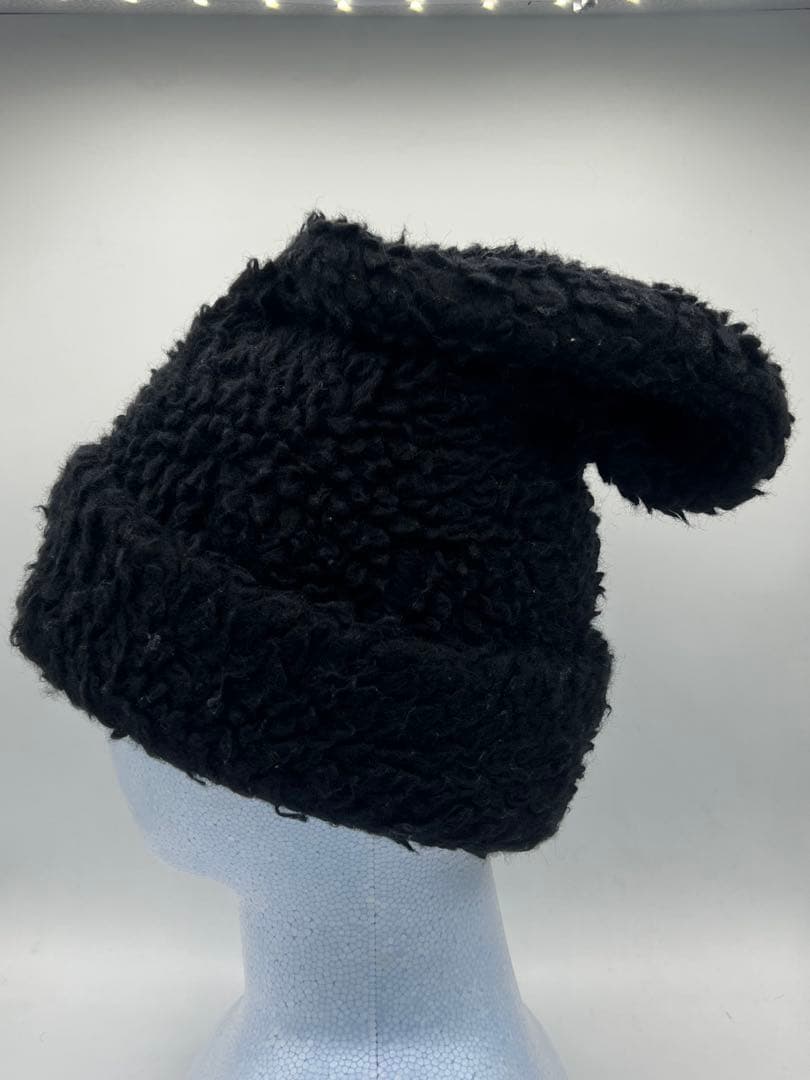 tricot COMME des GARCONS ボアニット帽ブラック希少ビッグ