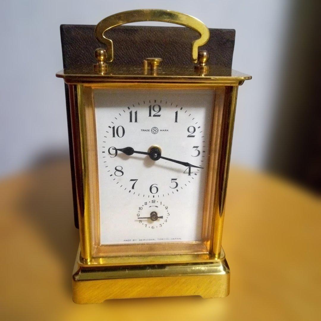 精工舎　枕時計(目覚まし)　キャリッジクロック　　SEIKOSHA アンティーク