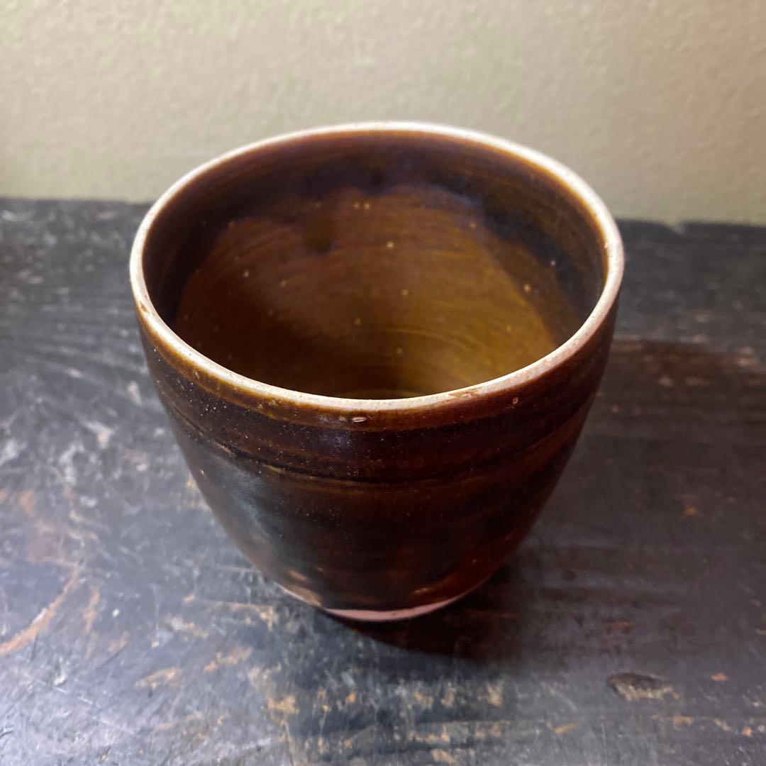 中国宗代　褐釉蓋物【桐箱付】