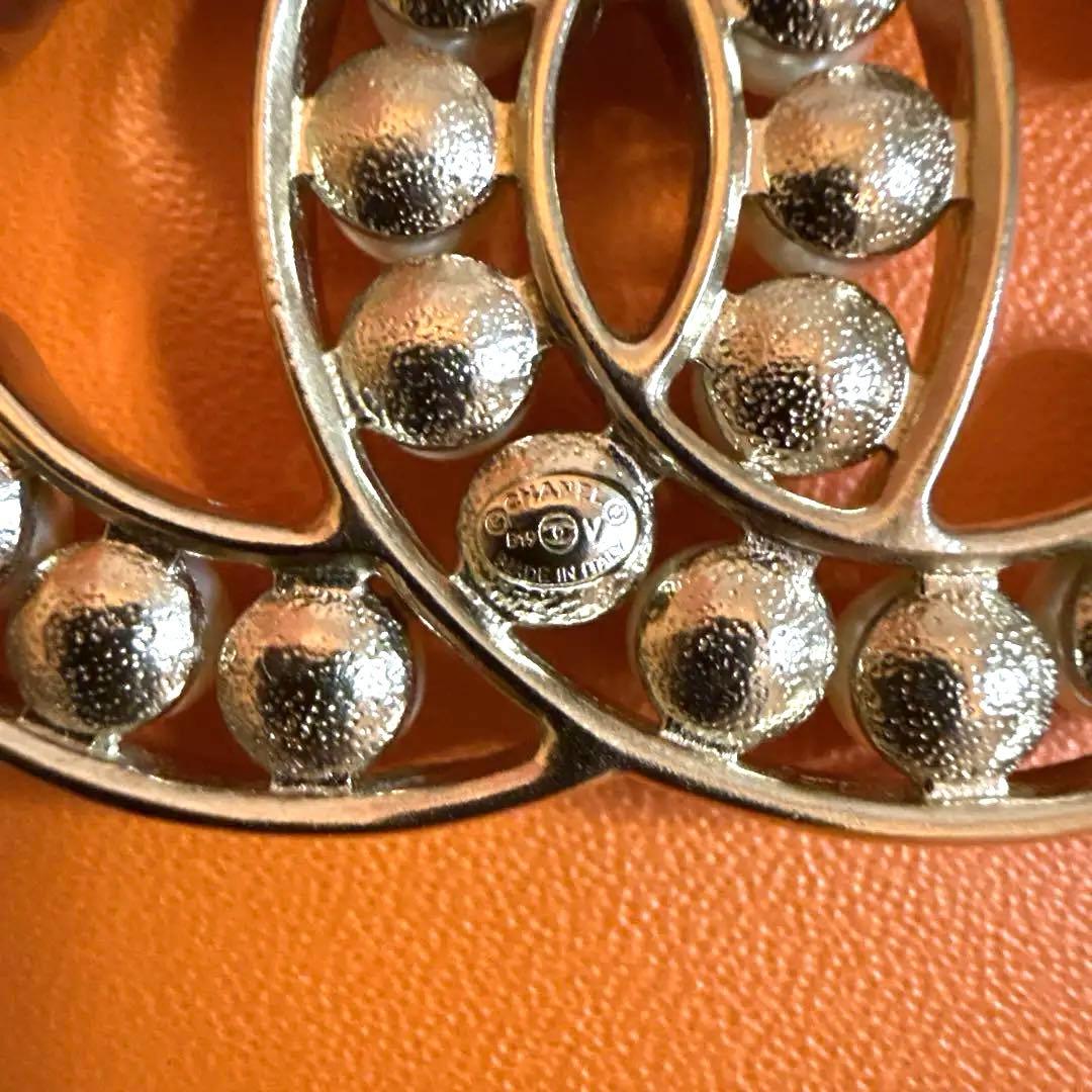 CHANEL シャネル ココマーク ブローチ パール　ゴールド　CCマーク