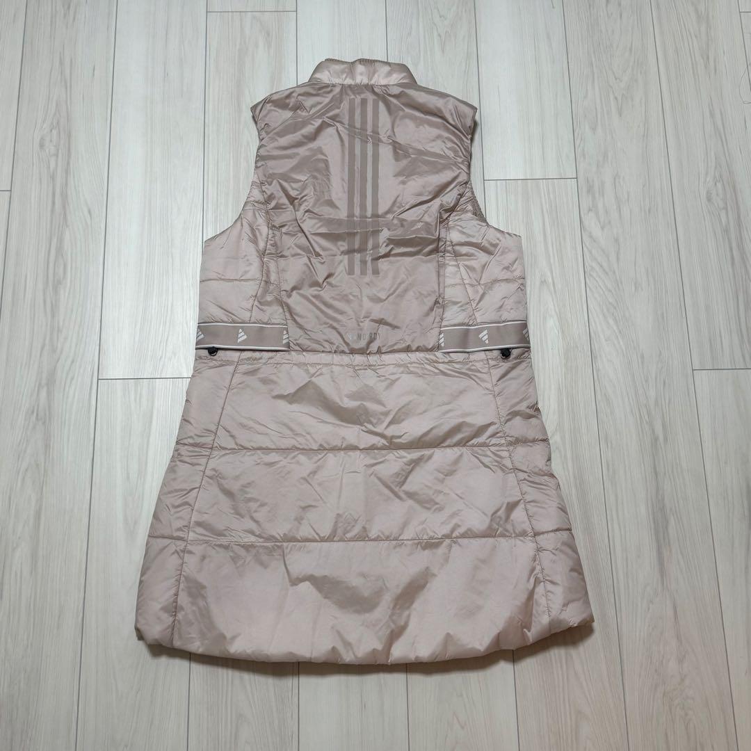 ウエスト調節可能 ワンピース 新品 秋冬 中綿 ジャケット　ベージュ サイズL