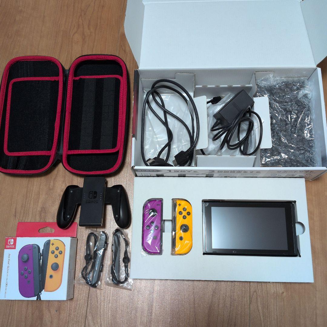 Nintendo Switch 本体 紫/黄色 Joy-Con 付属