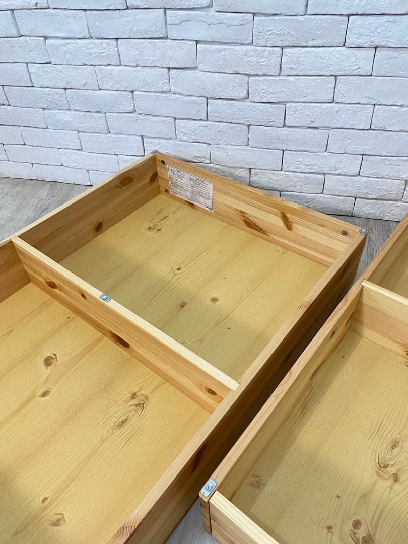 【東京都内23区配送無料】　無印良品　木製　ベッド用　下収納　ボックス　仕切り付