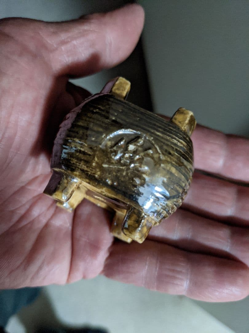 ⭐樂家 十三代 惺入 蓋置 共箱 茶道具 樂家 骨董品 アンティークコレクション