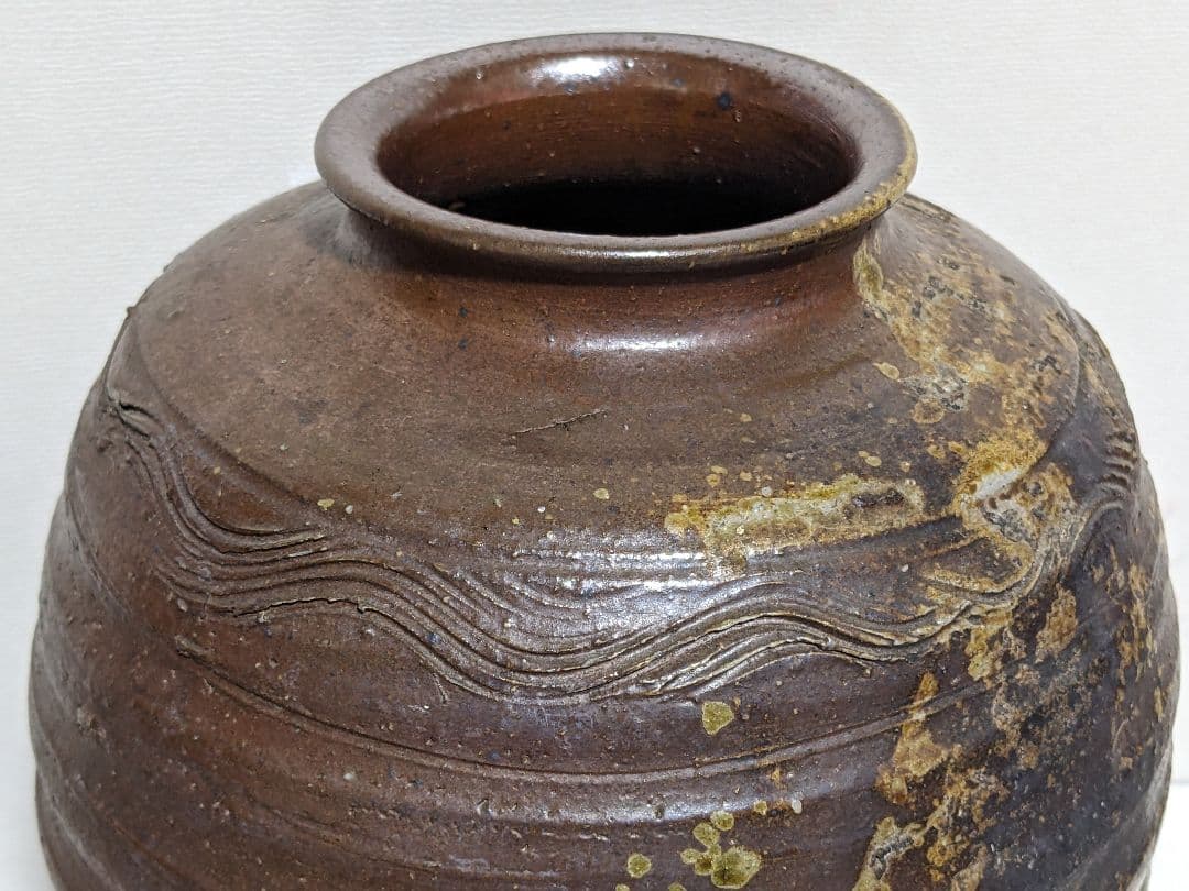♦️古備前 櫛目波状文壺 室町時代〜桃山時代 花活け 茶道具 置物 古美術骨董品