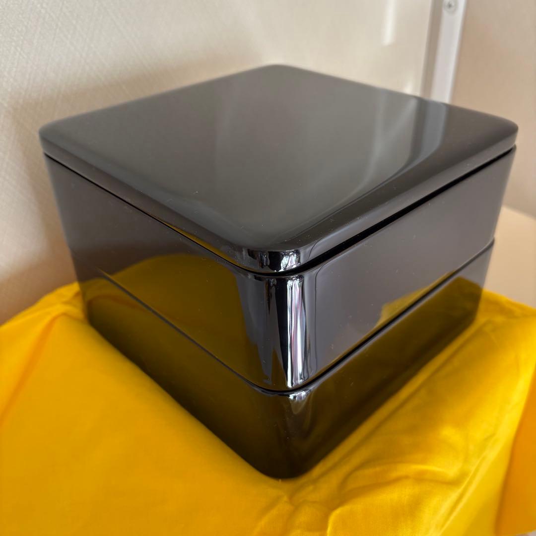 【新品 未使用】 輪島塗り 二段重 黒重箱　お正月