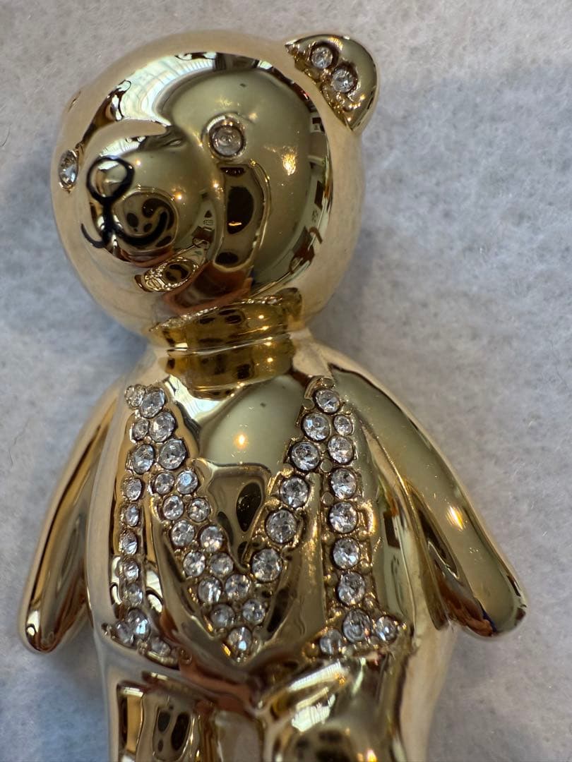 MaxMara 新品 ［シャイニー］メタル テディ ブローチ　　正規品