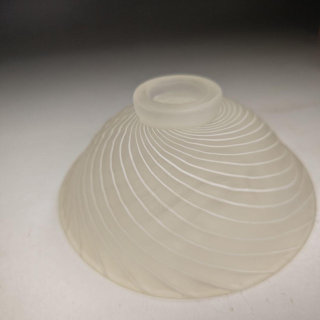 イ978 茶碗『水崎長寿』『義山硝子ガラス　雲渦　平茶碗　共箱』抹茶碗　茶道具