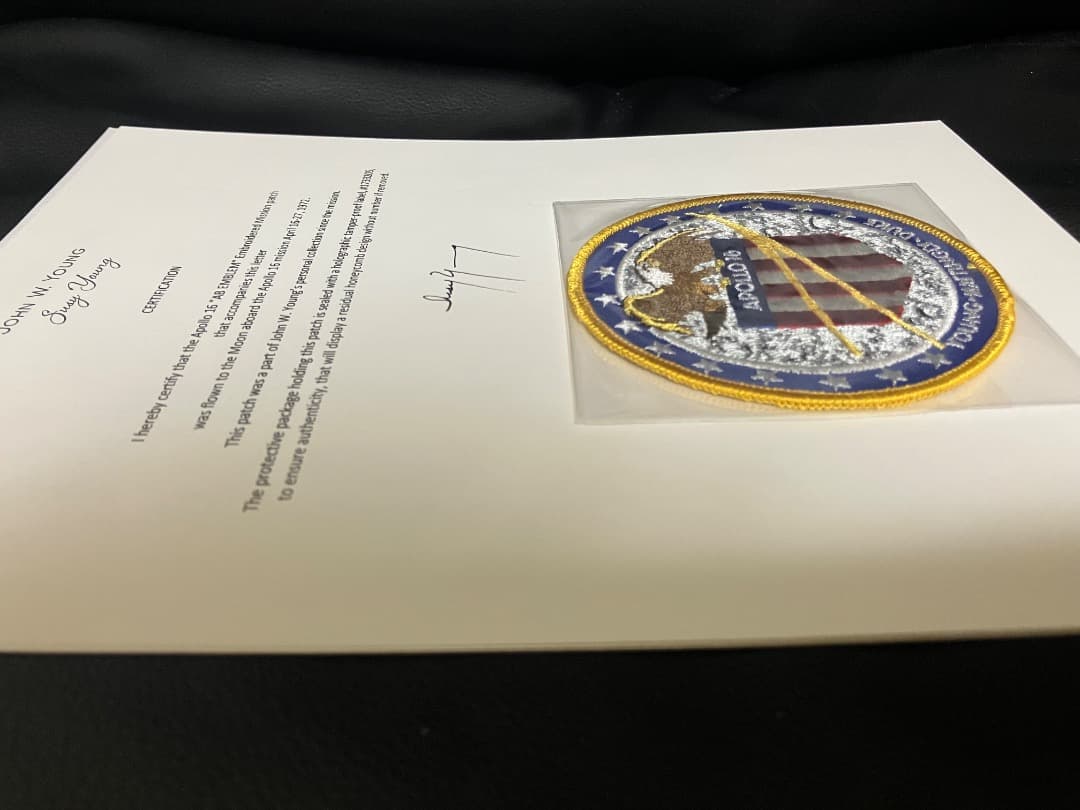 希少 アポロ16号 実飛行ミッションパッチ (認定書付き)