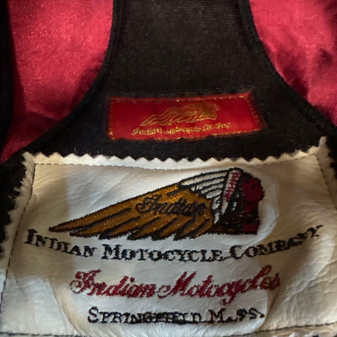 Indian ジェットヘルメット アイボリー/バーガンディ　週末限値下げします。