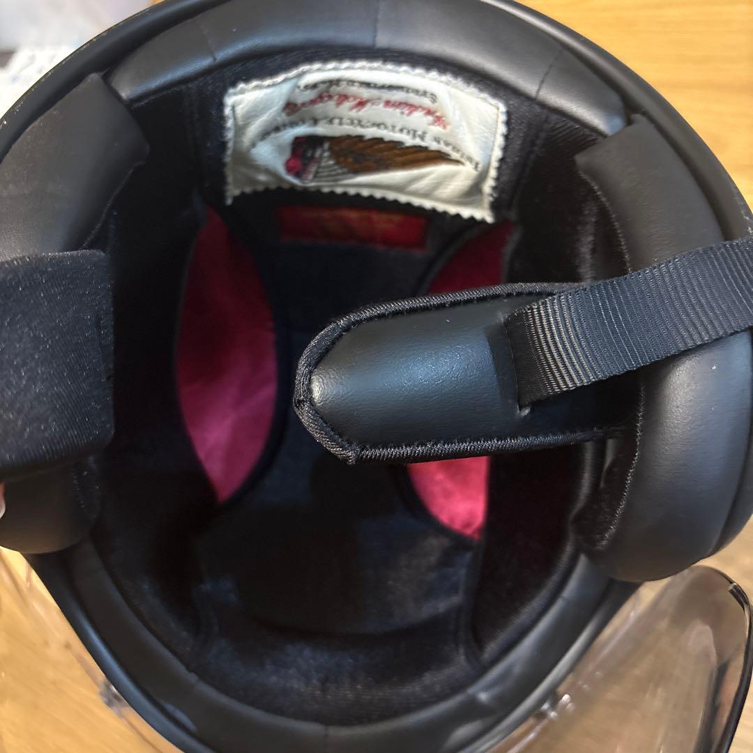 Indian ジェットヘルメット アイボリー/バーガンディ　週末限値下げします。