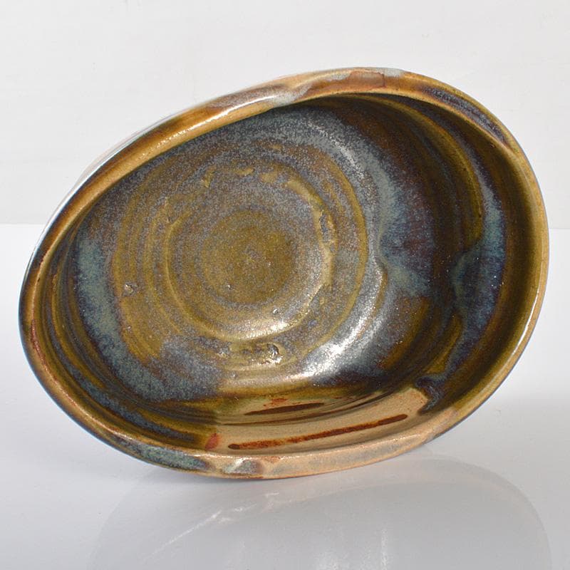 茶道具　織部焼　沓形茶碗　時代箱　V　R6456