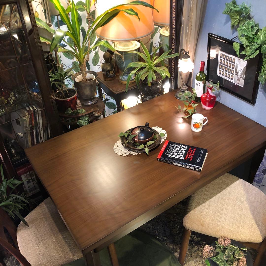 Sale ヴィンテージ ウォールナット　スクウェア　ダイニングテーブル