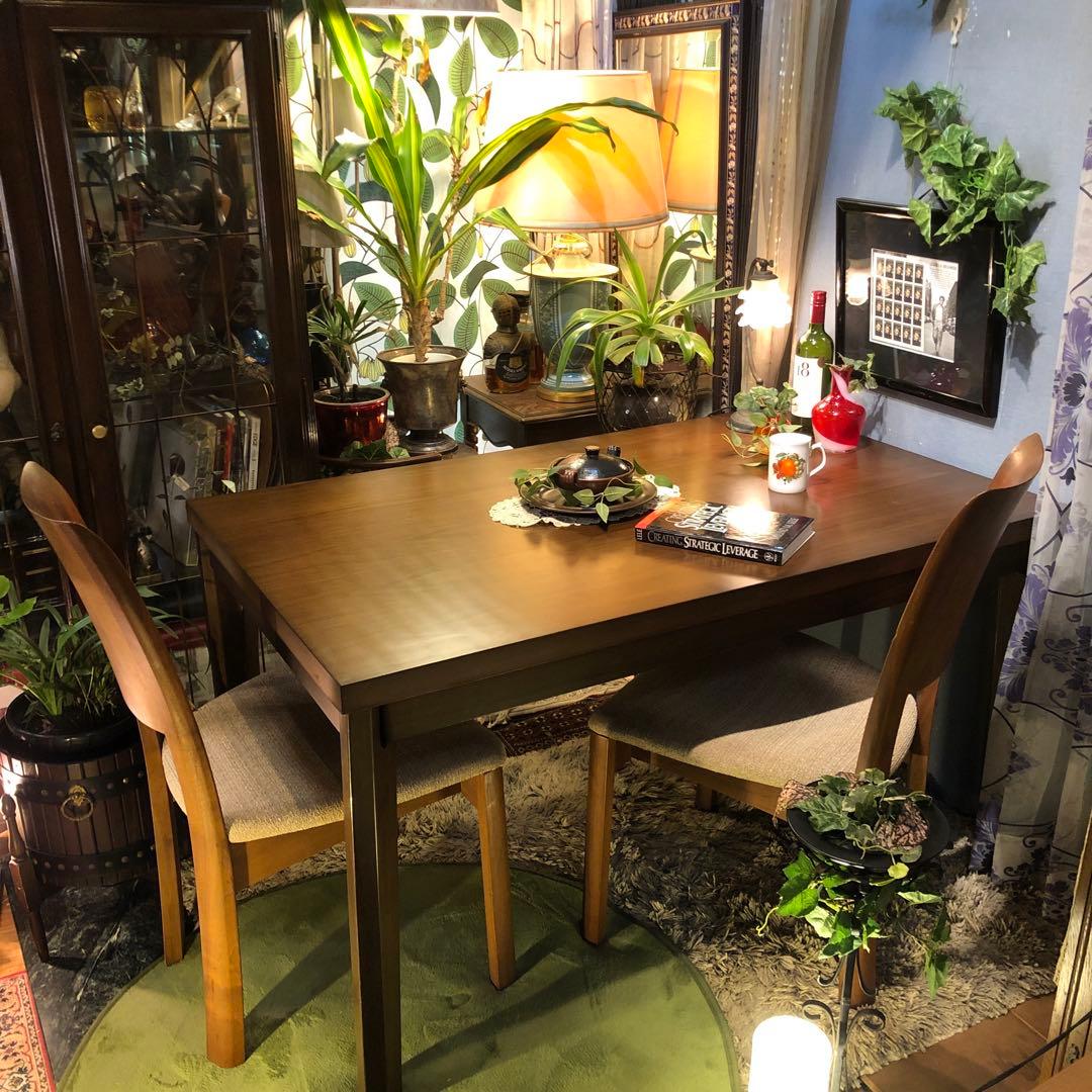 Sale ヴィンテージ ウォールナット　スクウェア　ダイニングテーブル